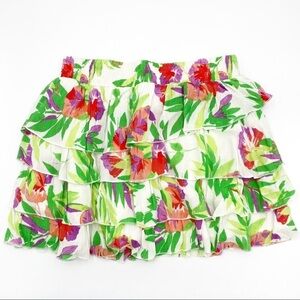 Aeropostale Y2K Ruffled Floral Tiered Skirt